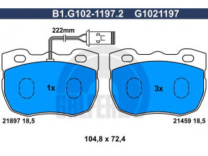 GALFER B1.G102-1197.2 stabdžių trinkelių rinkinys, diskinis stabdys 
 Techninės priežiūros dalys -> Papildomas remontas
STC8571, STC9190