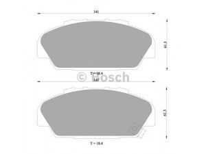 BOSCH 0 986 505 636 stabdžių trinkelių rinkinys, diskinis stabdys