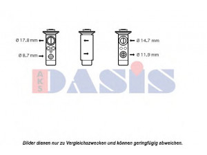 AKS DASIS 840153N išsiplėtimo vožtuvas, oro kondicionavimas 
 Oro kondicionavimas -> Vožtuvai