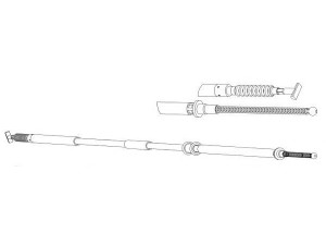 KAWE FA02237 trosas, stovėjimo stabdys 
 Stabdžių sistema -> Valdymo svirtys/trosai
46799093