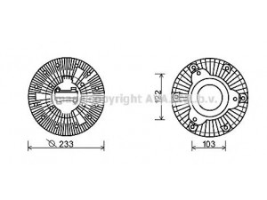 AVA QUALITY COOLING MEC252 sankaba, radiatoriaus ventiliatorius 
 Aušinimo sistema -> Radiatoriaus ventiliatorius
0002007222, 0002008322