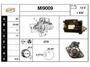 SNRA MI9009 starteris
M1T70381, M1T70387, 429917200, 429917210