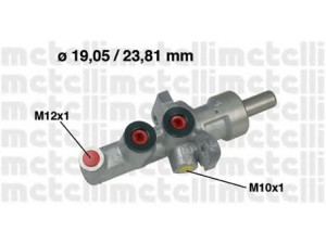 METELLI 05-0619 pagrindinis cilindras, stabdžiai 
 Stabdžių sistema -> Pagrindinis stabdžių cilindras
005 430 64 01