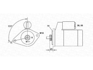 MAGNETI MARELLI 943253191010 starteris 
 Elektros įranga -> Starterio sistema -> Starteris