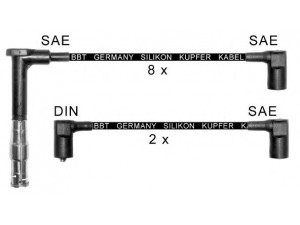 BBT ZK432 uždegimo laido komplektas 
 Kibirkšties / kaitinamasis uždegimas -> Uždegimo laidai/jungtys