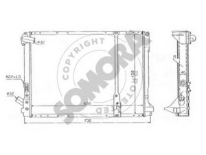 SOMORA 242040G radiatorius, variklio aušinimas
