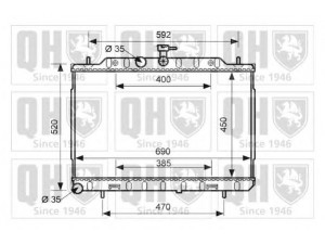 QUINTON HAZELL QER1621 radiatorius, variklio aušinimas 
 Aušinimo sistema -> Radiatorius/alyvos aušintuvas -> Radiatorius/dalys
21400-JG700