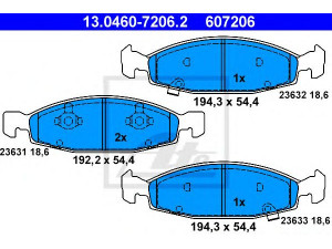 ATE 13.0460-7206.2 stabdžių trinkelių rinkinys, diskinis stabdys 
 Techninės priežiūros dalys -> Papildomas remontas
0 5011 969AA, 0 5018 592AA, 5011 969AA