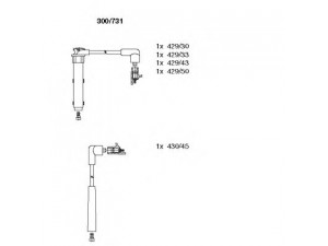 BREMI 300/731 uždegimo laido komplektas 
 Kibirkšties / kaitinamasis uždegimas -> Uždegimo laidai/jungtys
0890, GHT284