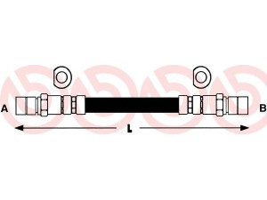 BREMBO T 59 002 stabdžių žarnelė 
 Stabdžių sistema -> Stabdžių žarnelės
562094, 562346, 90235999, 90445758