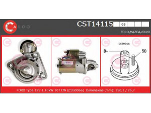 CASCO CST14115GS starteris 
 Elektros įranga -> Starterio sistema -> Starteris
1004565, 1004566, 1011330, 1011331
