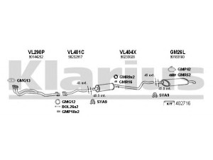 KLARIUS 390245U išmetimo sistema 
 Išmetimo sistema -> Išmetimo sistema, visa