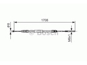 BOSCH 1 987 477 531 trosas, stovėjimo stabdys 
 Stabdžių sistema -> Valdymo svirtys/trosai
34 41 1 165 020