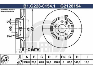 GALFER B1.G228-0154.1 stabdžių diskas 
 Stabdžių sistema -> Diskinis stabdys -> Stabdžių diskas
1379965, 1384689, 1405510, 1420600