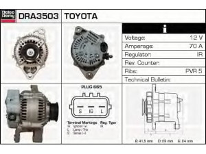 DELCO REMY DRA3503 kintamosios srovės generatorius 
 Elektros įranga -> Kint. sr. generatorius/dalys -> Kintamosios srovės generatorius