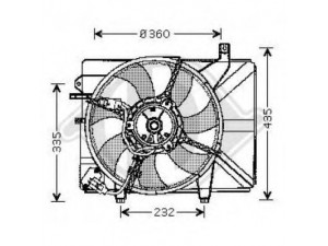 DIEDERICHS 6805101 ventiliatorius, radiatoriaus 
 Aušinimo sistema -> Oro aušinimas
253501C150, 253801C100, 253801C110