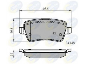 COMLINE CBP01630 stabdžių trinkelių rinkinys, diskinis stabdys 
 Techninės priežiūros dalys -> Papildomas remontas
77363607, 77363610, 77364168, 77364169