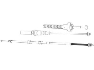 KAWE AR02146 trosas, stovėjimo stabdys 
 Stabdžių sistema -> Valdymo svirtys/trosai
50519022