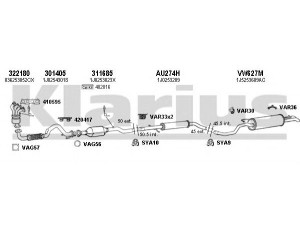 KLARIUS 931223U išmetimo sistema 
 Išmetimo sistema -> Išmetimo sistema, visa