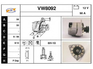 SNRA VW8092 kintamosios srovės generatorius