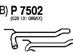 FENNO P7502 išleidimo kolektorius 
 Išmetimo sistema -> Išmetimo vamzdžiai
repair pipe