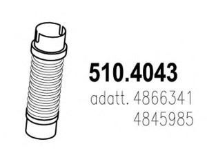 ASSO 510.4043 lanksti žarna, išmetimo sistema
4845985, 4866341