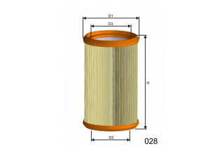 MISFAT R414 oro filtras 
 Filtrai -> Oro filtras
8971786090, 834261, 97178609