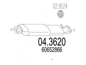 MTS 04.3620 katalizatoriaus keitiklis 
 Išmetimo sistema -> Katalizatoriaus keitiklis
60652866