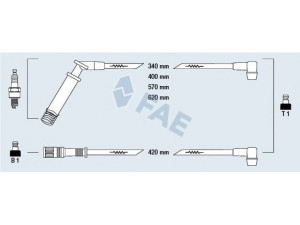 FAE 85570 uždegimo laido komplektas 
 Kibirkšties / kaitinamasis uždegimas -> Uždegimo laidai/jungtys
1612554, 1612555, 90443688, 90443689