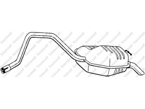 BOSAL 281-821 galinis duslintuvas 
 Išmetimo sistema -> Duslintuvas
1018334, 1049994, 1059927, 1092065