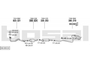 BOSAL 084.900.04 išmetimo sistema 
 Išmetimo sistema -> Išmetimo sistema, visa