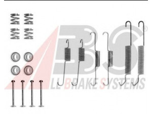 A.B.S. 0590Q priedų komplektas, stovėjimo stabdžių trinkelės 
 Stabdžių sistema -> Rankinis stabdys
95705900, 7700590000