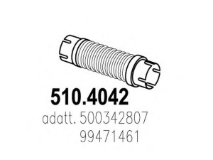 ASSO 510.4042 lanksti žarna, išmetimo sistema
500342807, 99471461