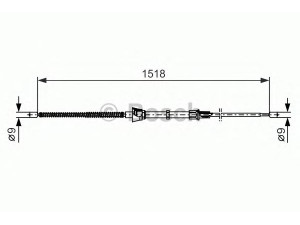 BOSCH 1 987 482 375 trosas, stovėjimo stabdys 
 Stabdžių sistema -> Valdymo svirtys/trosai
1S0 609 721 C, 1S0 609 721 C, 1S0 609 721 C