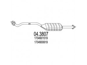 MTS 04.3807 katalizatoriaus keitiklis 
 Išmetimo sistema -> Katalizatoriaus keitiklis
1704900619, 1704901519