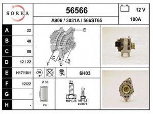 EAI 56566 kintamosios srovės generatorius 
 Elektros įranga -> Kint. sr. generatorius/dalys -> Kintamosios srovės generatorius