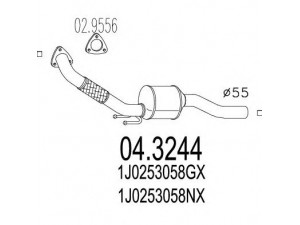 MTS 04.3244 katalizatoriaus keitiklis 
 Išmetimo sistema -> Katalizatoriaus keitiklis
1J0253058GX, 1J0253058NX, 1J0253208NX