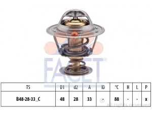 FACET 7.8831S termostatas, aušinimo skystis 
 Aušinimo sistema -> Termostatas/tarpiklis -> Thermostat
25500-02800