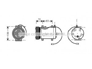 AVA QUALITY COOLING AIK144 kompresorius, oro kondicionierius 
 Oro kondicionavimas -> Kompresorius/dalys
4A0260805AK