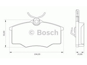 BOSCH 0 986 BB0 046 stabdžių trinkelių rinkinys, diskinis stabdys 
 Techninės priežiūros dalys -> Papildomas remontas
93 273 400