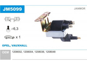 JANMOR JM5099 ritė, uždegimas 
 Kibirkšties / kaitinamasis uždegimas -> Uždegimo ritė
1208002, 1208004, 1208036, 1208048