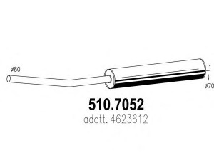 ASSO 510.7052 vidurinis / galinis duslintuvas
4623612