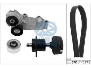 RUVILLE 5526080 V formos rumbuotas diržas, komplektas