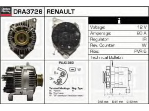 DELCO REMY DRA3726 kintamosios srovės generatorius 
 Elektros įranga -> Kint. sr. generatorius/dalys -> Kintamosios srovės generatorius
7700424594, 7701499610