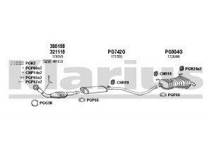 KLARIUS 630629U išmetimo sistema 
 Išmetimo sistema -> Išmetimo sistema, visa