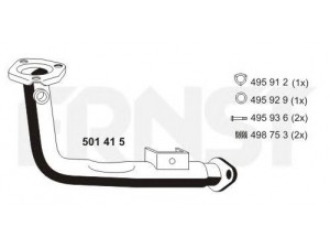 ERNST 501415 išleidimo kolektorius 
 Išmetimo sistema -> Išmetimo vamzdžiai
1705 19, 1705 44