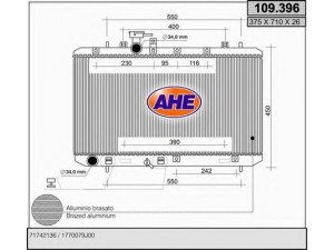 AHE 109.396 radiatorius, variklio aušinimas 
 Aušinimo sistema -> Radiatorius/alyvos aušintuvas -> Radiatorius/dalys
71742136