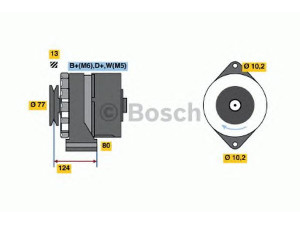 BOSCH 9 120 144 122 kintamosios srovės generatorius