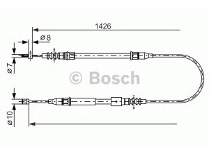 BOSCH 1 987 477 670 trosas, stovėjimo stabdys 
 Stabdžių sistema -> Valdymo svirtys/trosai
9191578, 9191578