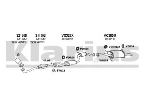 KLARIUS 960326U išmetimo sistema 
 Išmetimo sistema -> Išmetimo sistema, visa